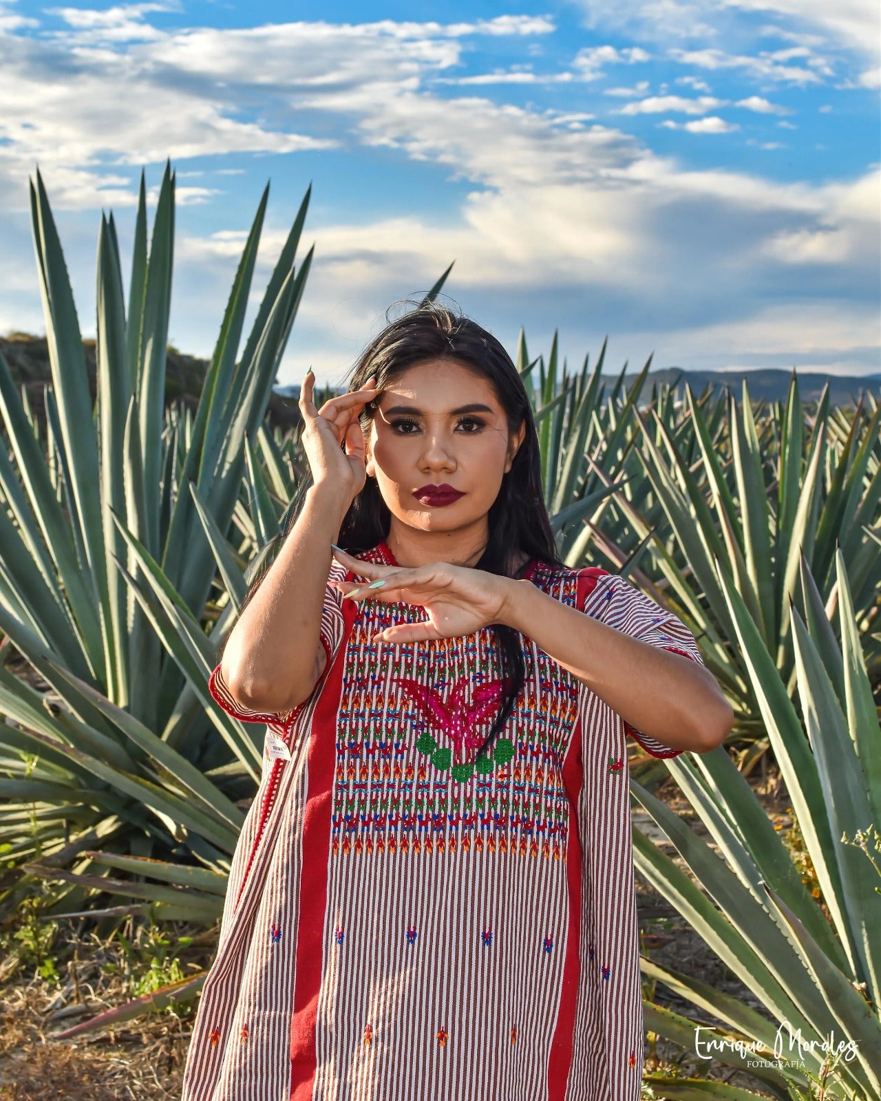 Huipil de 3 Lienzos Artesanal con Brocado de Águila Biséfala | Tejido en Telar de Cintura desde Oaxaca