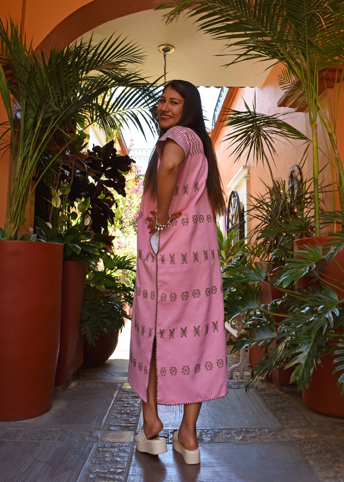 Vestido mexicano, telar huipil, vestido oaxaqueño, vestido hippie, vestido largo boho, vestido largo, playa kaftan, boho, vestido boho, kaftan largo