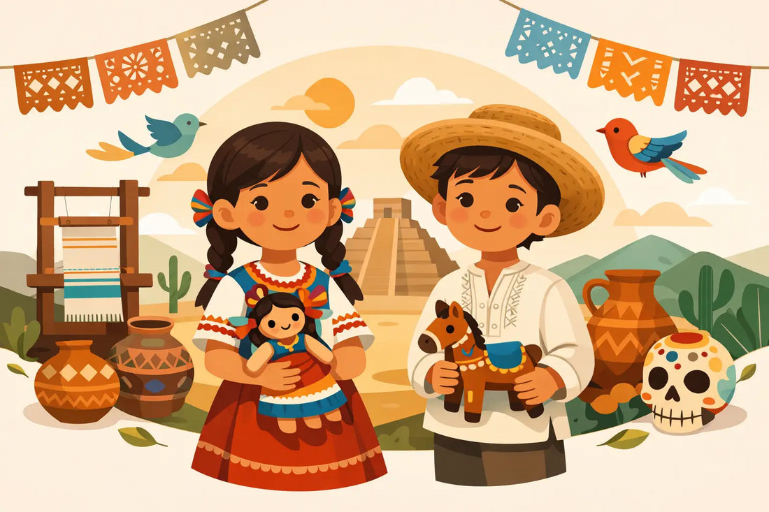 Ropa artesanal mexicana para niños con historia