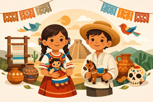 Ropa artesanal mexicana para niños con historia