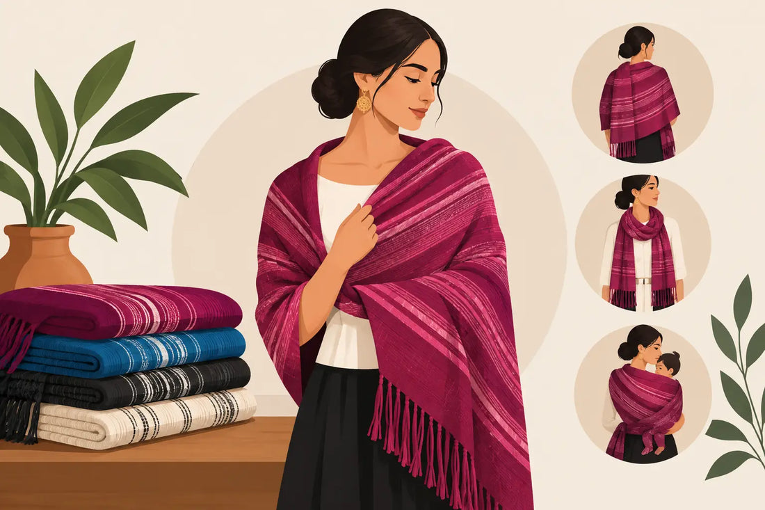 Guía sobre rebozo mexicano para elegir y usar