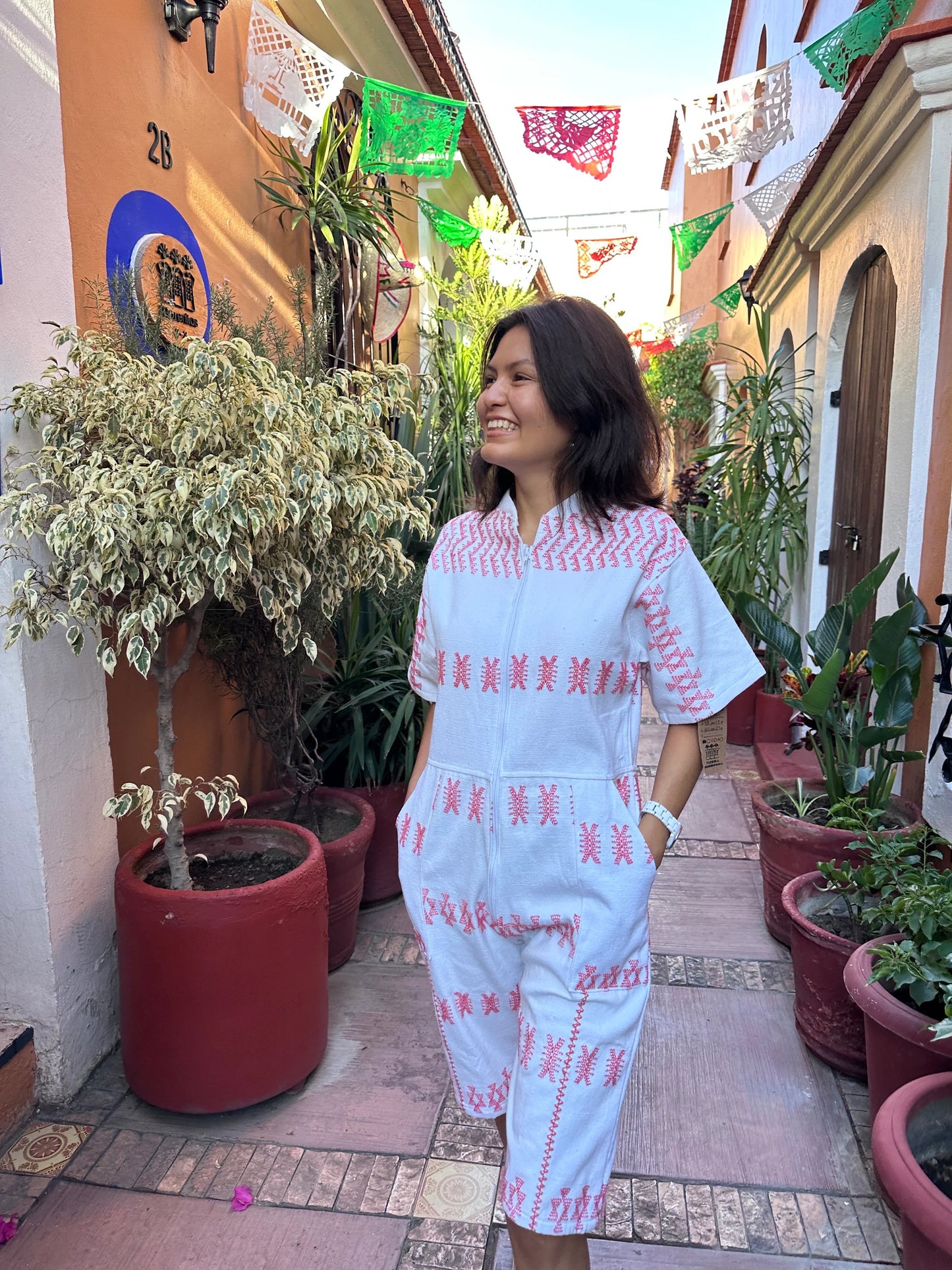 Jumpsuit hecho en telar de cintura- Pieza Artesanal Única