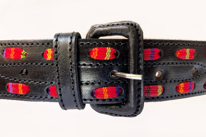 Woven belt, cinturón artesanal tejido,multicolored leather cotton artisanal belt, boho belt, bohemian folk mexican belt,weave leather belt