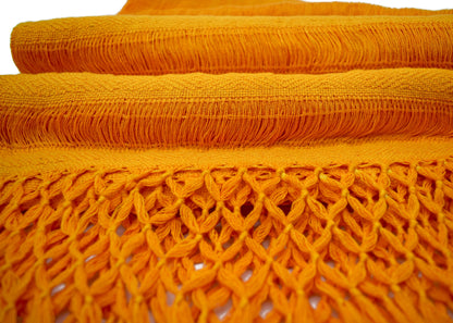 Orange Rebozo Cempasuchil from Oaxaca: Tradition in 100% Cotton"