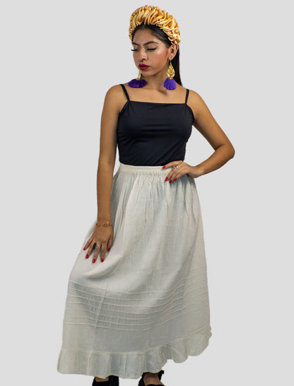 Long Blanket Skirt Hand Dyed in Oaxaca: Authenticity and Versatility
