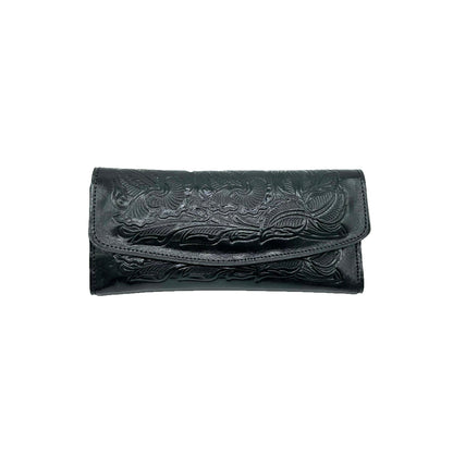 Cartera Artesanal de Piel Grabada para Dama - Hecha a Mano en México