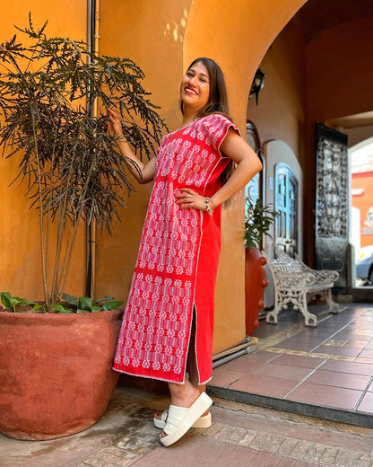 Mexican dress, huipil loom, Oaxacan dress, hippie dress, boho mini dress, long dress, beach kaftan, bohemian, bohemian dress, mini kaftan