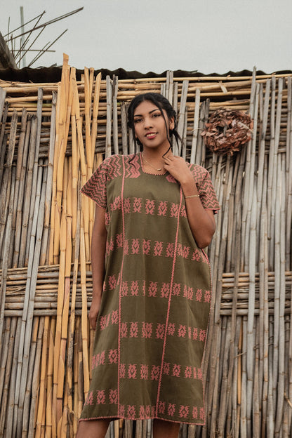 Mexican dress, huipil loom, Oaxacan dress, hippie dress, long boho dress, long dress, beach kaftan, bohemian, bohemian dress