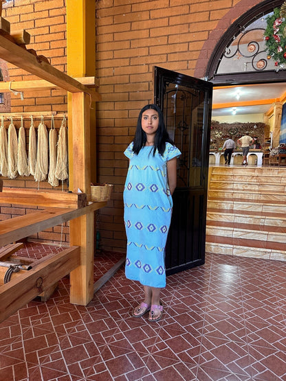 Mexican dress, huipil loom, Oaxacan dress, hippie dress, boho mini dress, long dress, beach kaftan, bohemian, bohemian dress, mini kaftan